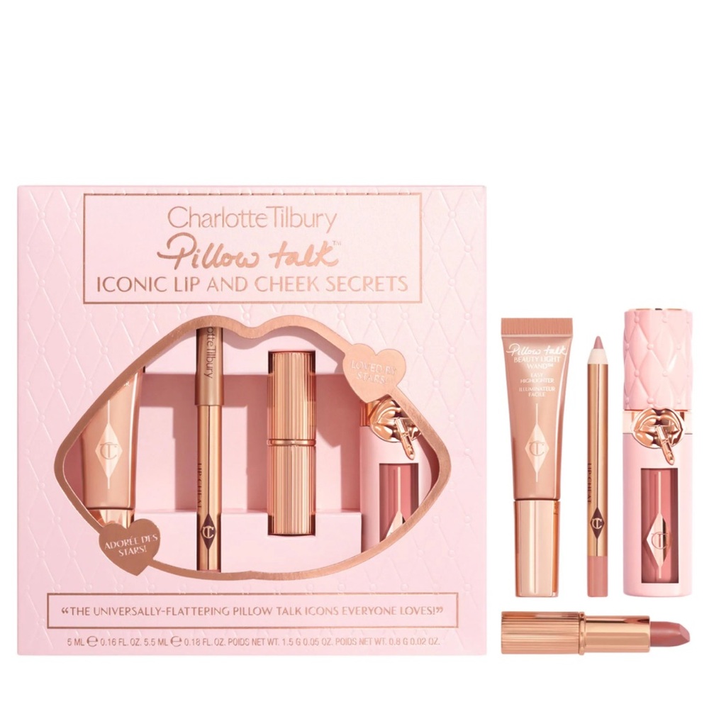 Charlotte Tilbury Pillow Talk Iconic Lip and Cheek Set - Nude Pink